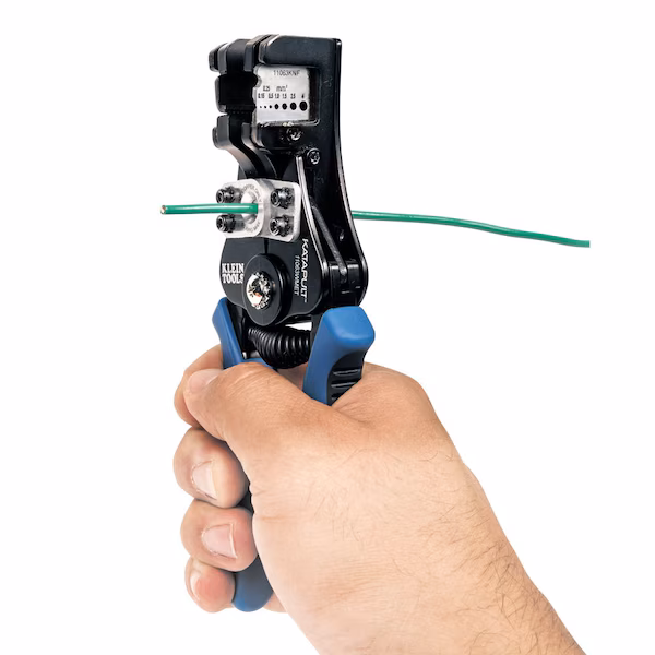 Klein Tools Katapult Wire Stipper and Cutter for 8-20 AWG Solid and 10-22 AWG Standard Wire - - Image 7