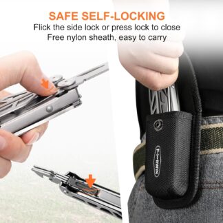 PERWIN : Multitool, 17-in-1 Stainless Steel Multi Tool